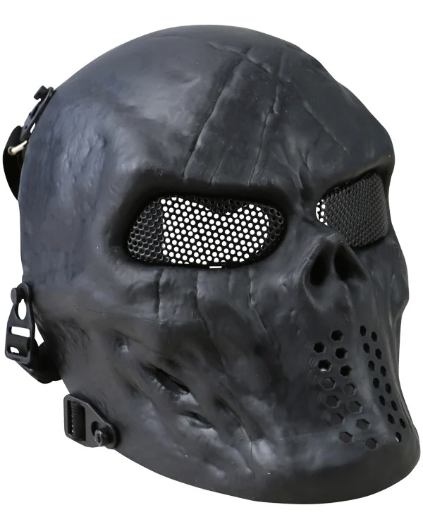 Skull Mesh Mask Black